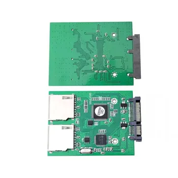 2-Портовая двойная карта памяти SD SDHC Secure Digital MMC на 7 + 15P конвертер SATA Serial ATA адаптер
