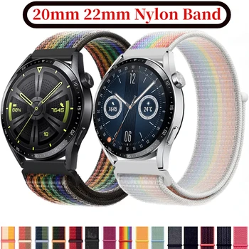 20мм 22мм Ремешок Для Samsung Galaxy Watch 5/4/3 4 Classic 5 Pro Huawei Watch 3 GT3-2 Pro Браслет С Нейлоновой Петлей Amazfit GTS/GTR Band