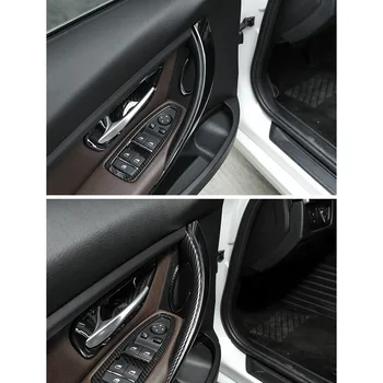 2шт ABS Защитная крышка для внутренней дверной ручки для BMW 3 4 серии 3 серии GT F30 F35 2013-2019 Черный