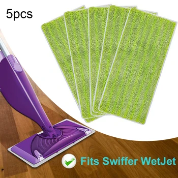 5 упаковок Многоразовых моющихся прокладок для швабры Swiffer Wet Jet Для робота-пылесоса для сухой и влажной уборки Салфетки для швабры многоразового использования