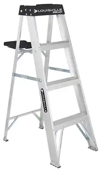 Алюминиевая стремянка Louisville Ladder 4 ', грузоподъемность 250 фунтов, W-2112-04S