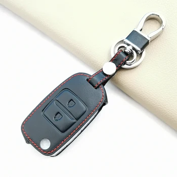 Высококачественный кожаный чехол для автомобильных ключей Changan CS75 EADO CS35 RAETON CS15 V3 V5 V7 Аксессуары для ключей с 2 кнопками