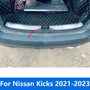 Для Nissan Kicks 2021 2022 2023 Внутренняя Задняя Дверь Багажника Порог Задняя Дверь Бампер Подножка Защита От Потертостей Наклейка Аксессуары Для Укладки Автомобилей