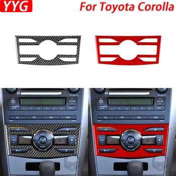 Для Toyota Corolla 2007-2013, накладка на панель управления центральным кондиционером из настоящего углеродного волокна, наклейка для украшения интерьера автомобиля