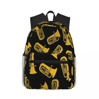 Изолированный музыкальный инструмент Туба, рюкзак для путешествий, унисекс, рабочий рюкзак, школьная сумка для колледжа, подарок для мальчиков и девочек
