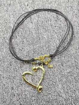 Испания, изысканное покрытие серебром 925 пробы, высококачественное кожаное ожерелье в виде сердца, женский праздничный романтический подарок