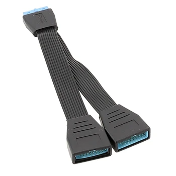 Кабель-разветвитель USB 19Pin/20Pin для материнской платы, кабель расширения USB3.0 19Pin, разветвитель 1-2 15 см, прямая поставка