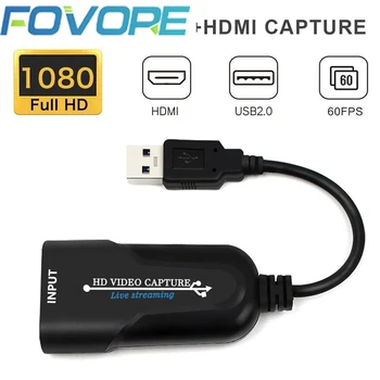 Карта Видеозахвата Портативный USB 2.0 HDMI Capture Game 1080P Live Streaming HD Capturing Record Dongle Для ПК PS4 XBox 360 Switch