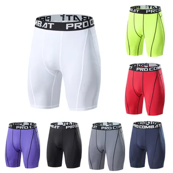 Мужские шорты для бодибилдинга, Компрессионные леггинсы для фитнеса, Быстросохнущие штаны для футбола, колготки для бега, впитывающие пот, колготки для ягодиц