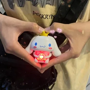 Мультфильм Sanrio Фигурка Рука Сердце Жест Kiawaii Cinnamoroll Кукла Модель Фигурка Кулон Игрушки Для Детей Рождественский Подарок