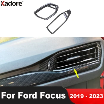 Накладка крышки вентиляционного отверстия кондиционера на передней стороне автомобиля для Ford Focus 2019 2020 2021 2022 2023 Аксессуары для интерьера из углеродного волокна