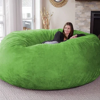 НОВА Популярный Большой диван с мягким покрытием из микроволокна, поролоновые мешки для фасоли, диван-кровать, большой гигантский чехол для мешка для фасоли, Большие стулья