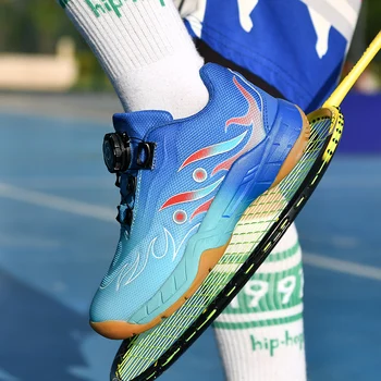 Новые детские теннисные туфли, противоскользящие кроссовки для бадминтона для тренировок в помещении, спортивная обувь для волейбола для мужчин и девочек