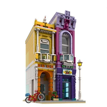 НОВЫЙ 1248ШТ Городской Хит продаж Street View Moc Модульное Здание парикмахерской DIY творческие идеи Детские Игрушки Блоки подарков на день рождения