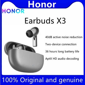оригинальные наушники Honor Earbuds X3 true wireless Bluetooth-гарнитура Беспроводная Bluetooth 5.2 с активным шумоподавлением, игровая гарнитура для звонков, музыкальная гарнитура
