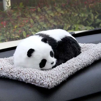 Оформление интерьера автомобиля, милое мультяшное животное Панда Лиса Кошка Собака