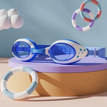 Плавательные очки с изображением единорога для мальчиков и девочек, силиконовые очки для летнего плавания, спортивные очки для бассейна, Детские очки для обучения дайвингу