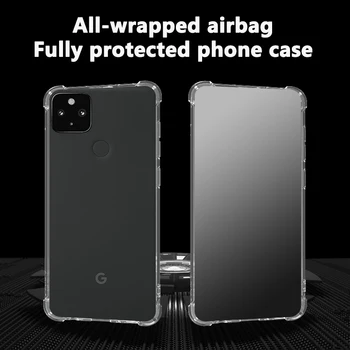 Подушка Безопасности Противоударный Силиконовый Мягкий Чехол Для Телефона Google Pixel 4a 5G case Прозрачная Тонкая Задняя крышка для Pixel4a case 6.2