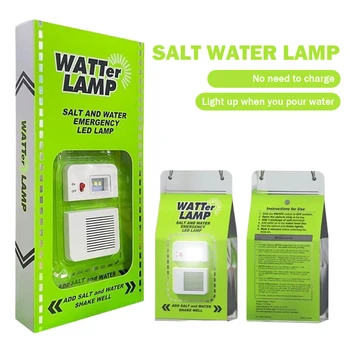 Портативный фонарь с соленой водой, светодиодный аварийный ночник, лампа для кемпинга, Ночная рыбалка, Энергосберегающая лампа для выживания