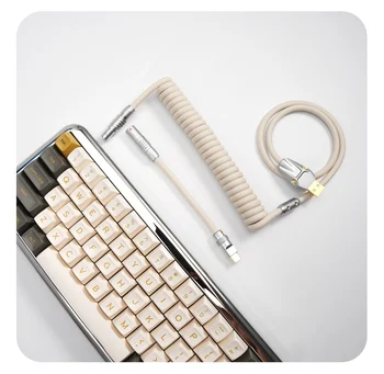 Руководство GeekCable Пользовательская механическая клавиатура Кабель для передачи данных Суперэластичный провод резиновый Ретро-белый