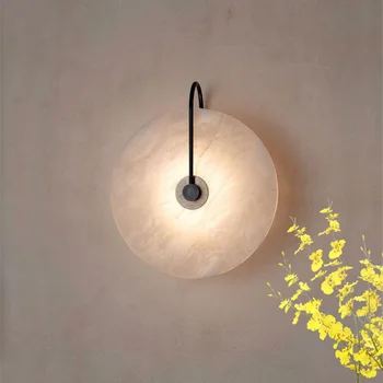 Современный мраморный настенный светильник, светодиодная прикроватная лампа, минималистичные декоративные светильники для помещений, домашний декор, освещение для гостиной