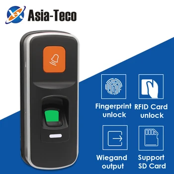 Считыватель биометрического контроля доступа, отпечатки пальцев с картой управления RFID 125 кГц, Поддержка системы контроля доступа WG 26 1000 Пользователей