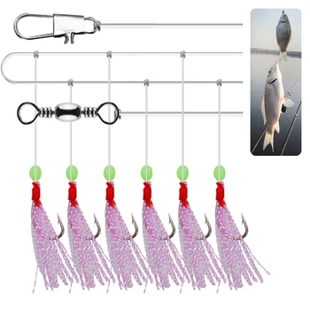 Улучшите свой опыт рыбалки с помощью наших светящихся снастей Stronger Temptation Fish Head, 6 шт., набор крючков Sabiki String.