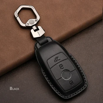 Чехол Для Автомобильных Ключей Из натуральной Кожи Mercedes-Benz W203 W210 W211 Amg W204 C E S Cls Clk Cla Slk Classe Smart Car Keychain