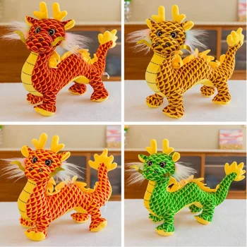 15-45 см Китайский дракон Плюшевая игрушка Небесный Странствующий Повелитель Слоеный Слоеный 12 Животных Зодиака Китайская Традиционная мифология Праздничный подарок