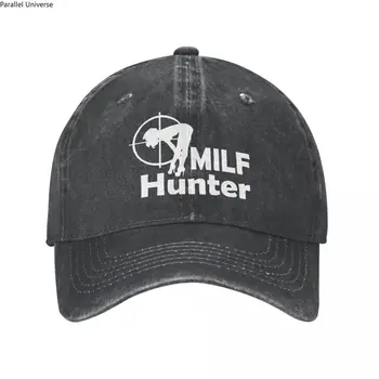 Milf Hunter, Мужские и женские бейсболки, потертые хлопчатобумажные шляпы, кепка для классического активного отдыха, Солнцезащитная кепка регулируемой посадки.