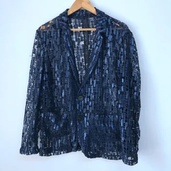Модный Дизайн с вышивкой и пайетками, мужской высококачественный пиджак 2024, Новый Оригинальный Стильный Повседневный Элегантный пиджак-блейзер
