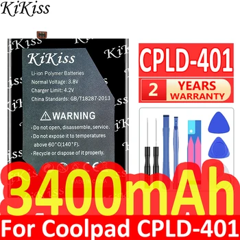 Мощный аккумулятор KiKiss CPLD401 CPLD 401 3400mAh Для аккумуляторов Coolpad CPLD-401