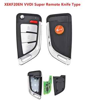 Новый 1/2/5/10 шт. Xhorse XEKF20EN 4 Кнопки Дистанционного КЛЮЧА Ножевого Типа с Супер чипом XT27A для VVDI2/VVDI MINI Key Tool