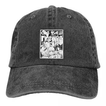 Однотонные ковбойские шляпы, женская шляпа Манга, солнцезащитный козырек, бейсболки, Человек-бензопила, Аниме, Остроконечная шляпа папы-дальнобойщика