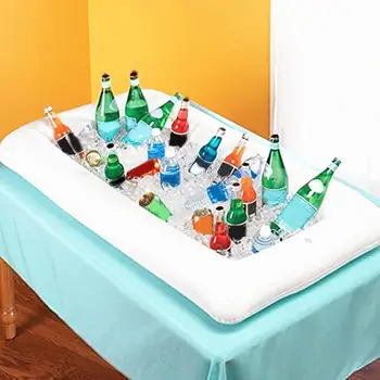 Практичный поднос для подачи салата Складной Легкий, удобный для переноски Надувной поднос для льда Принадлежности для вечеринок