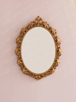 Ретро Настенное Украшение Подвесное Зеркало I Кружевное Зеркало Для макияжа в спальне