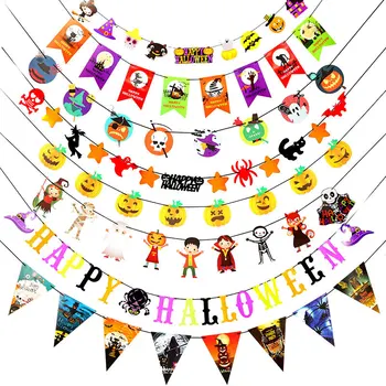 2023 Год, Баннер Happy Halloween, Гирлянда для Хэллоуина, Домашний Подвесной Орнамент, Украшения, Детские Сувениры, Креативный подарок