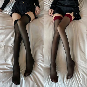 2023 Сексуальные Прозрачные женские чулки в сеточку, колготки для ног, прозрачные тонкие колготки для стройных ног, трусики, сексуальные чулки, чулочно-носочные изделия