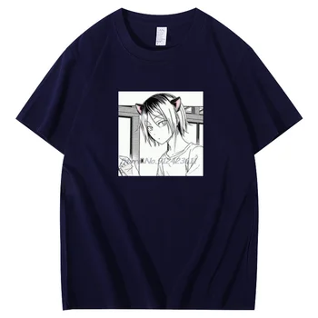 Haikyuu Хлопковая футболка с японским аниме, манга Kenma Kozume Harajuku, графические футболки, Летние футболки с коротким рукавом, Мужская одежда