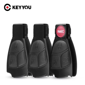 KEYYOU 10 шт./лот 2/3/4 BTN Remote Smart Car Key Shell Брелок Чехол Для Mercedes Для Benz B C E S R CL GL SL ML CLK SLK