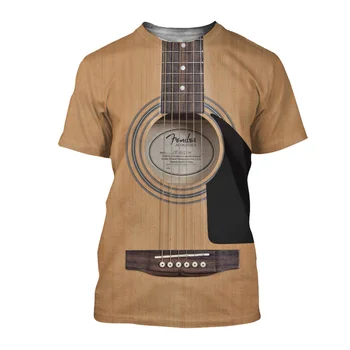 Американский барабан, Летняя уличная одежда, Одежда оверсайз Для мужчин, футболки с акустической гитарой с 3D-принтом, Женские забавные топы с круглым вырезом Saxofon