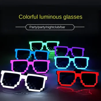 Беспроводные светящиеся очки Bar Jump Di, Солнцезащитные очки в передней оправе, Светящиеся светодиодные очки, Атмосфера сцены, Реквизит
