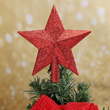 Блестящая Рождественская звезда, Золотые украшения для дома, Пластиковая вечеринка, Красная Небьющаяся Серебряная звезда, Дерево 200 мм, декор