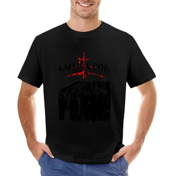 Винтажная футболка Lacuna Coil, графические футболки, футболки с кошками, мужские однотонные футболки