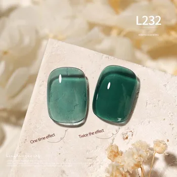 Дизайн ногтей прозрачного цвета с глянцевым покрытием Модный гель-лак для ногтей, косметические процедуры, инновационные яркие цвета, популярный однотонный цвет