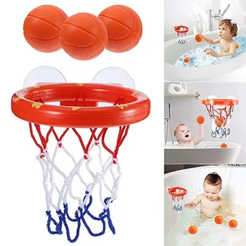Игрушка для купания малыша, водные игрушки для мальчиков, ванна для ванной, Баскетбольное кольцо с 3 мячами, Детский игровой набор на открытом воздухе, милый Кит