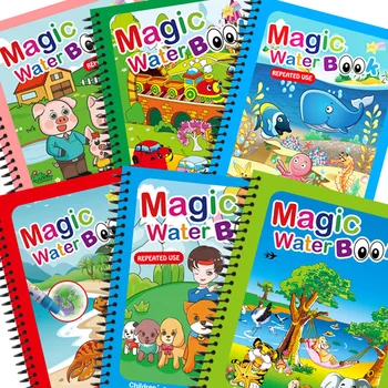 Книжка-раскраска для детей раннего возраста, сделай сам, Волшебная книга для рисования водой, Волшебные Детские граффити, игрушки для детей с возможностью повторного использования
