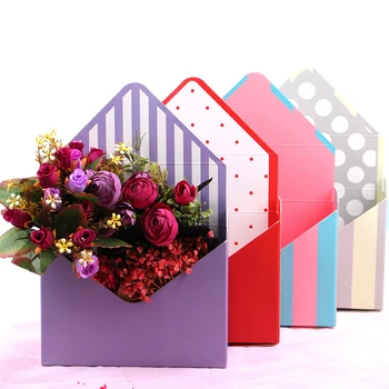 Коробка для упаковки цветов, Складная Подарочная коробка для цветов, украшение для свадебной вечеринки, Букетная бумага с принтом в полоску, Подарочная упаковка для конфет