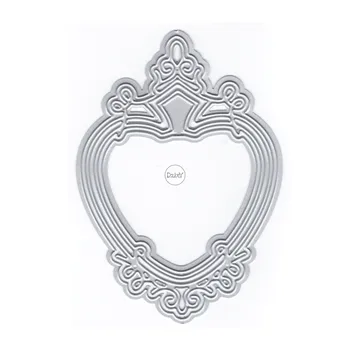 Кружево DzIxY Shadow в форме сердца Металлические трафареты для изготовления открыток Наборы штампов для тиснения бумаги Альбом 2023 Шаблоны Трафареты