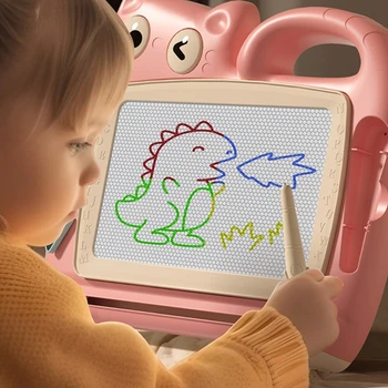 Магнитная доска для рисования для детей дошкольного возраста, двусторонний обучающий планшет для рисования с доской для рисования